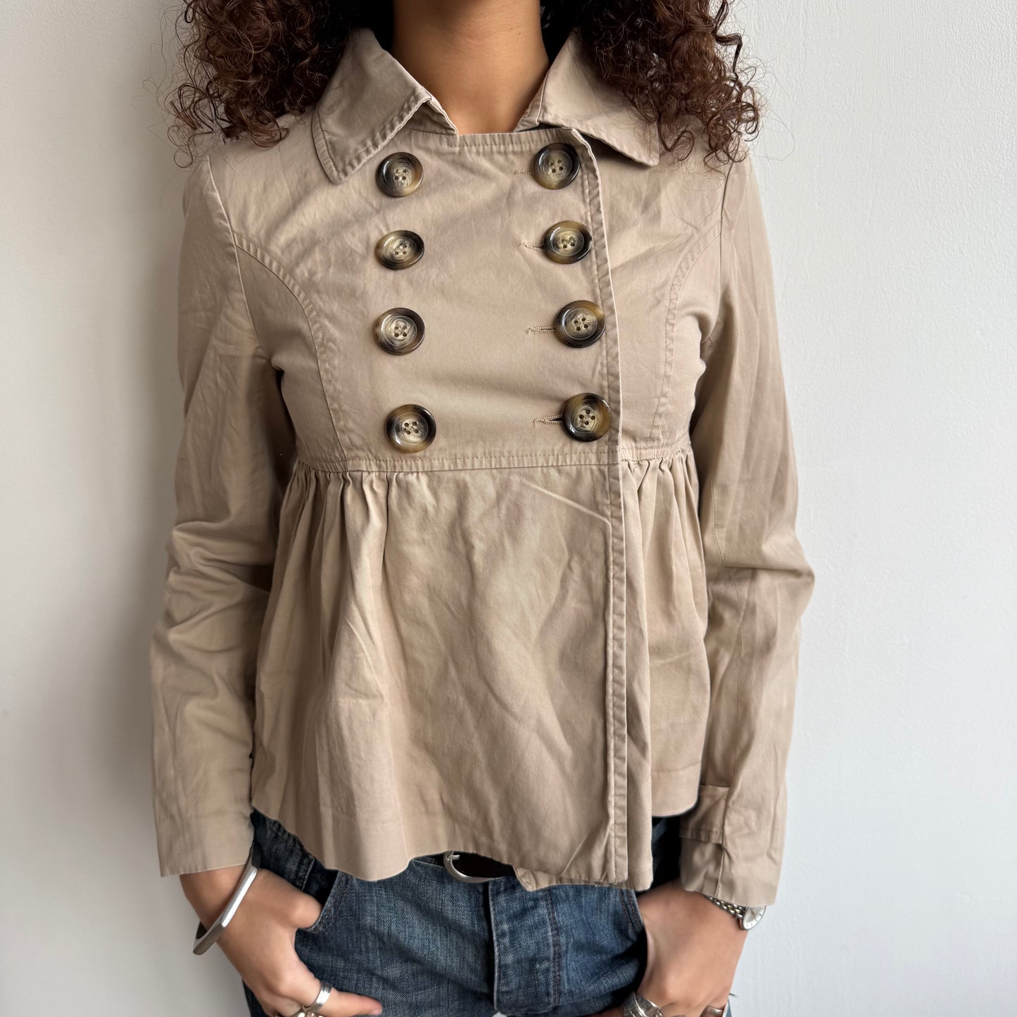 Beige peacoat - Size S/M