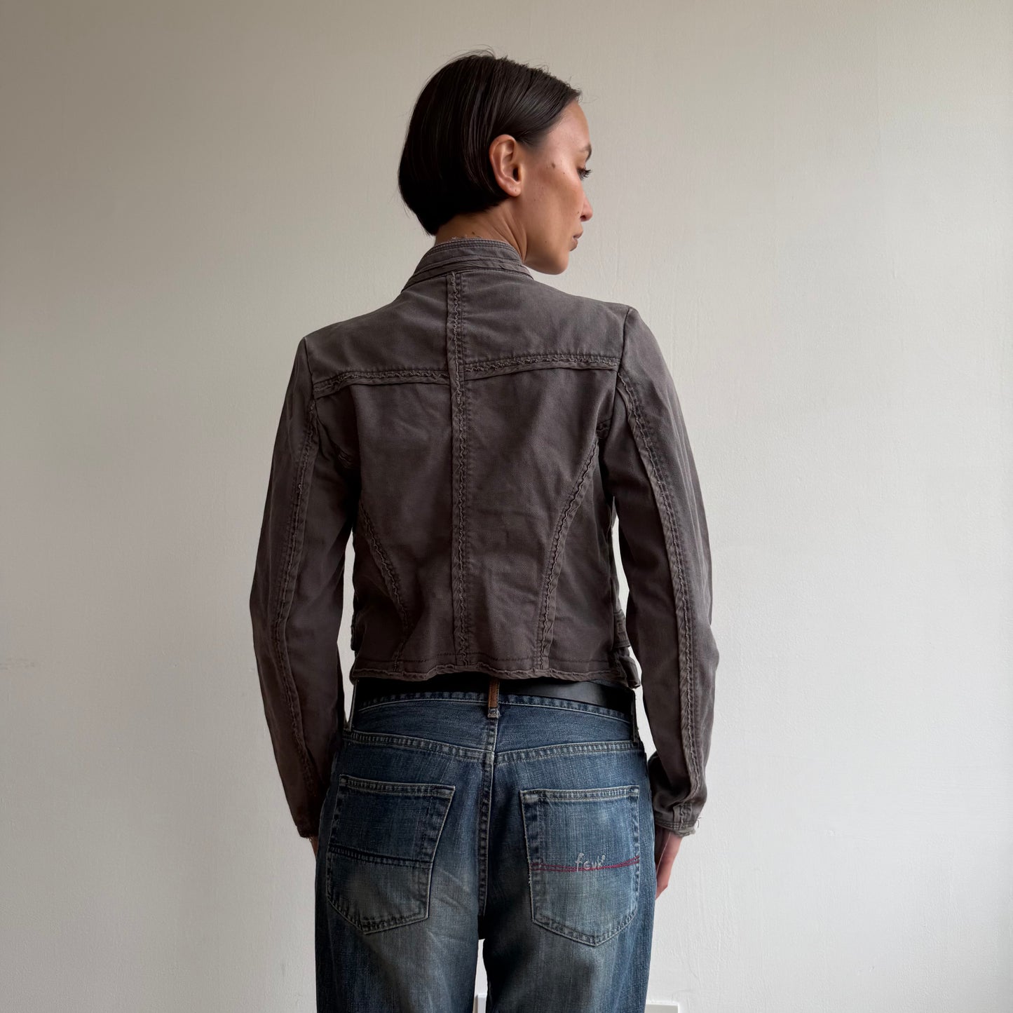 Khaki military jacket - Size S