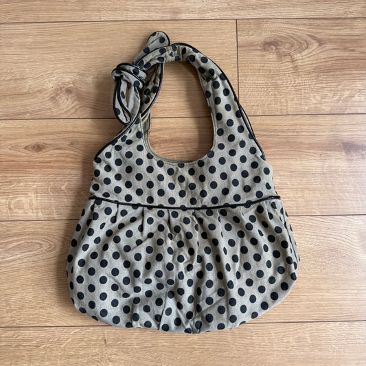 Khaki polka dot bag - OS