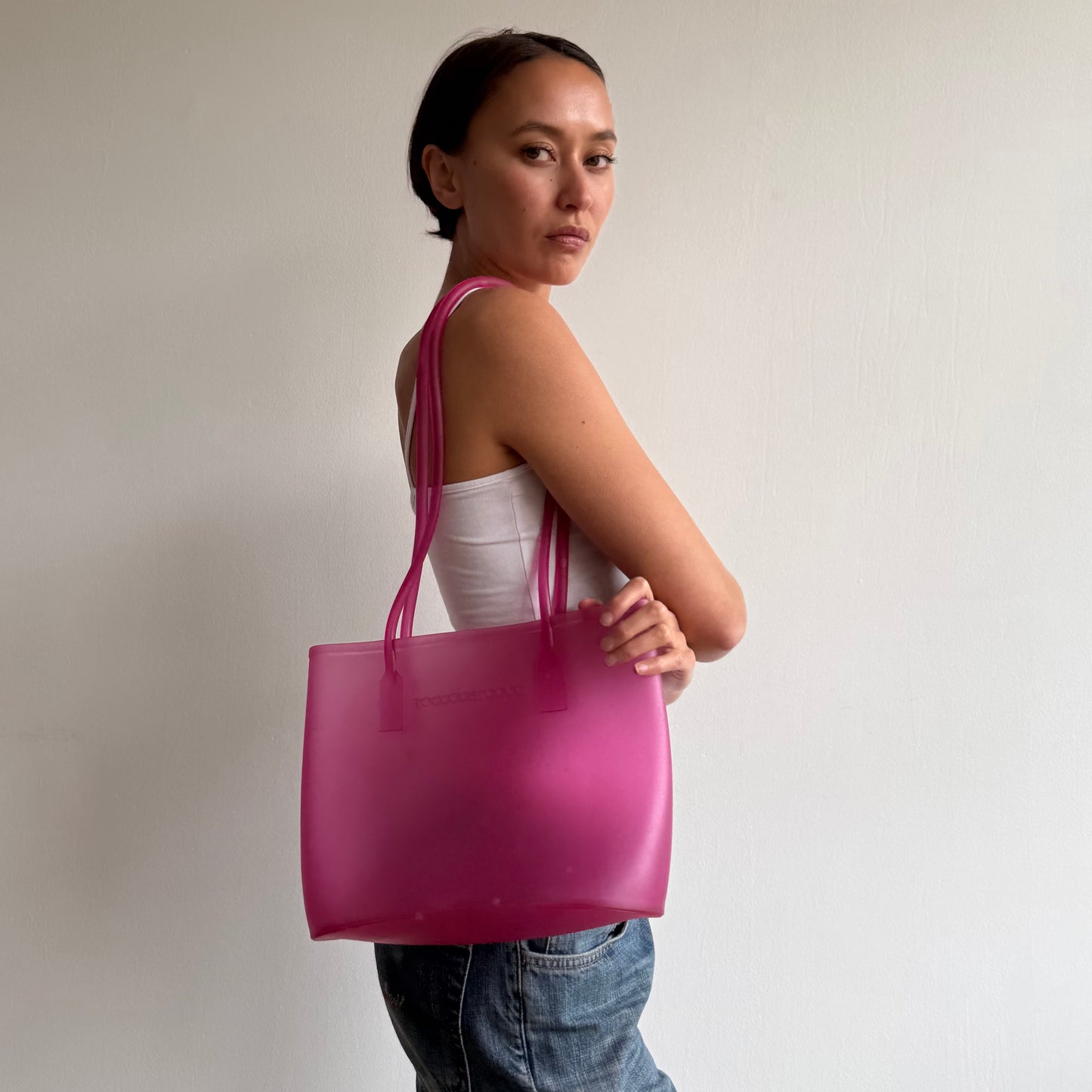 Hot pink jelly bag - One Size