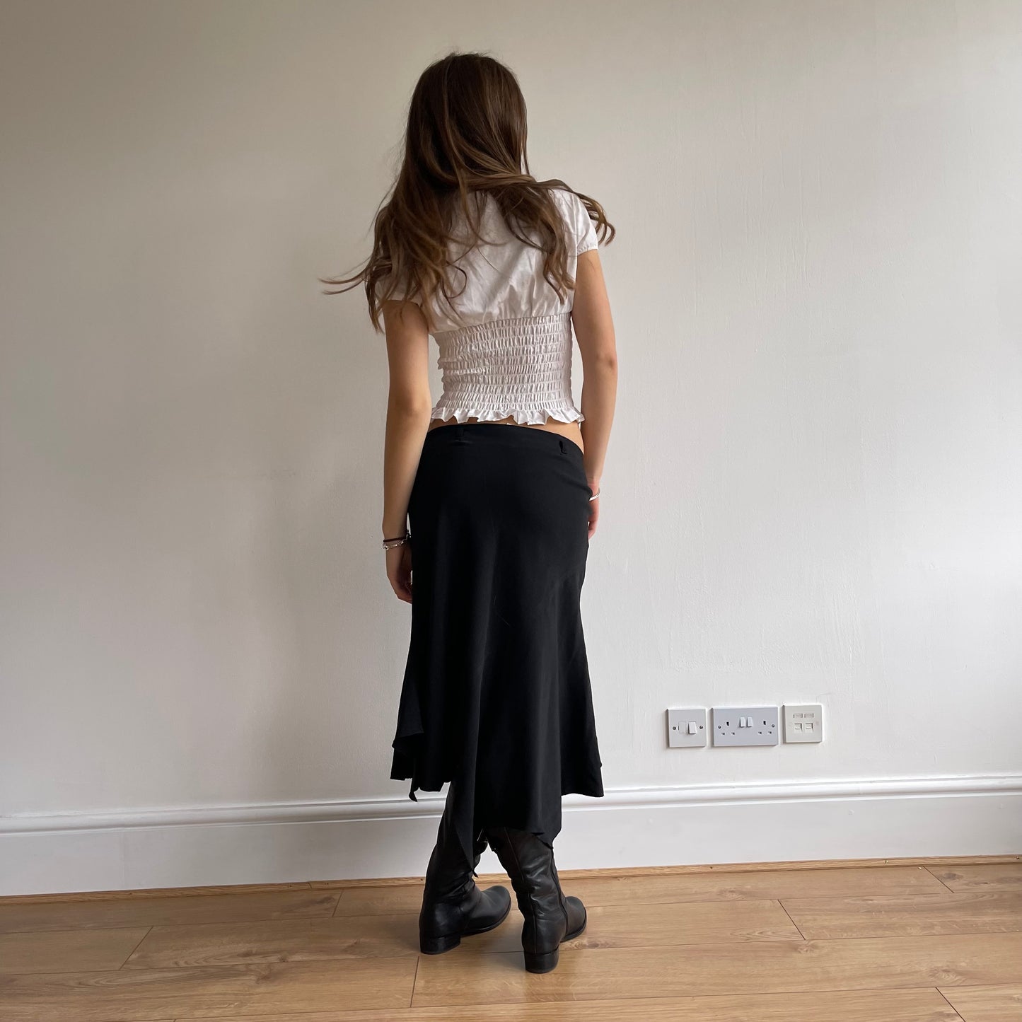 White ruched shirt - Size S