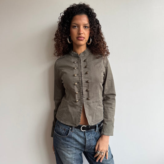 Khaki military jacket - Size S/M
