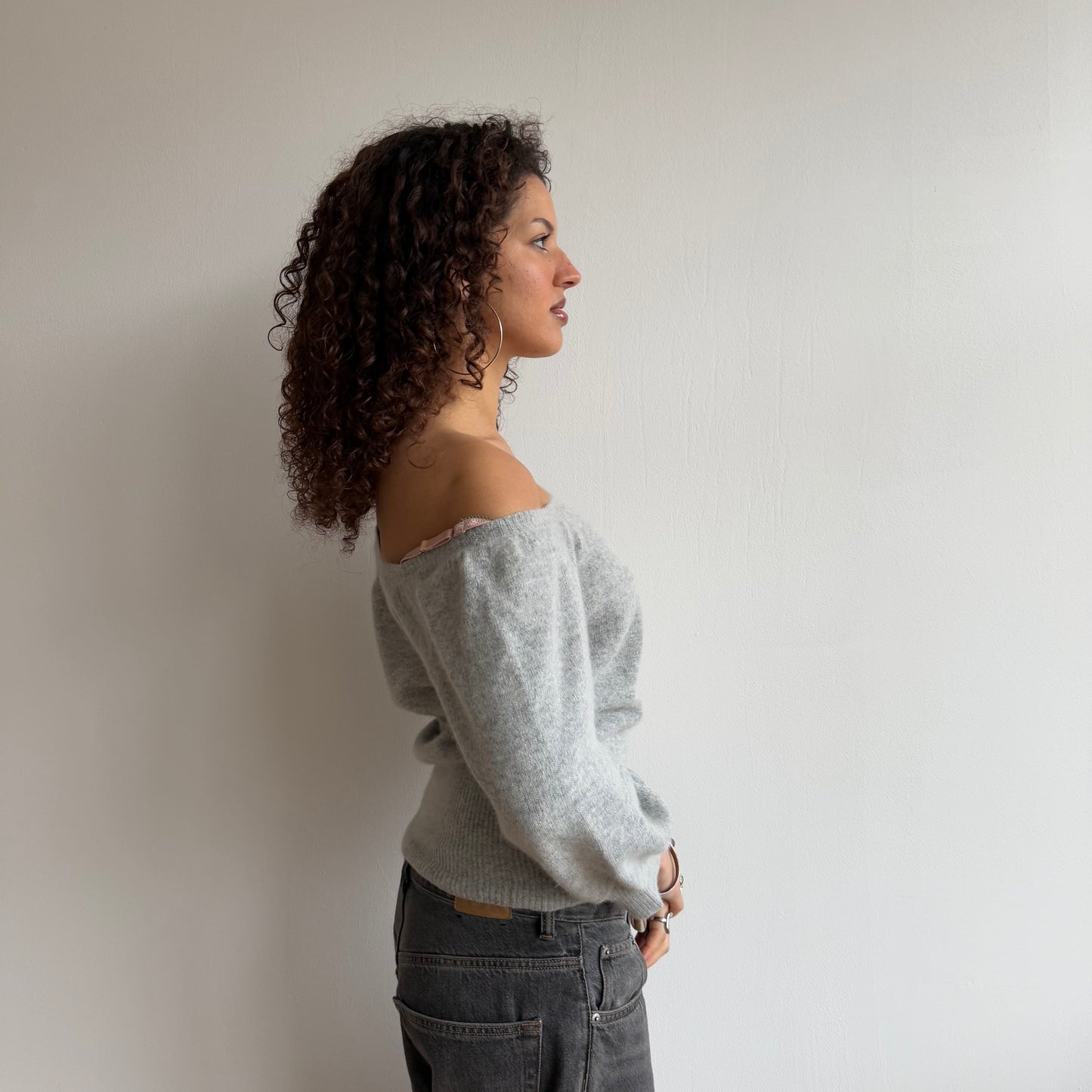 Grey batwing knit - Size S