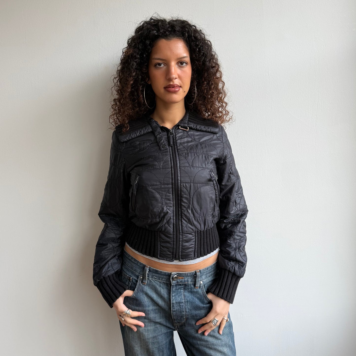 Miss Sixty black quilt puffer - Size S