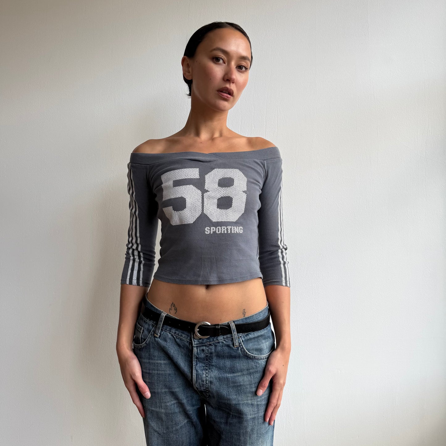 Blue sporty number top - Size S