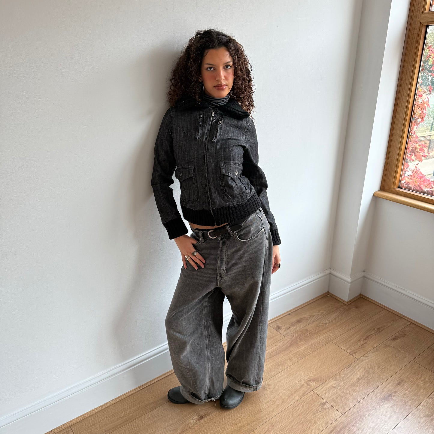 Dark denim bomber - Size S