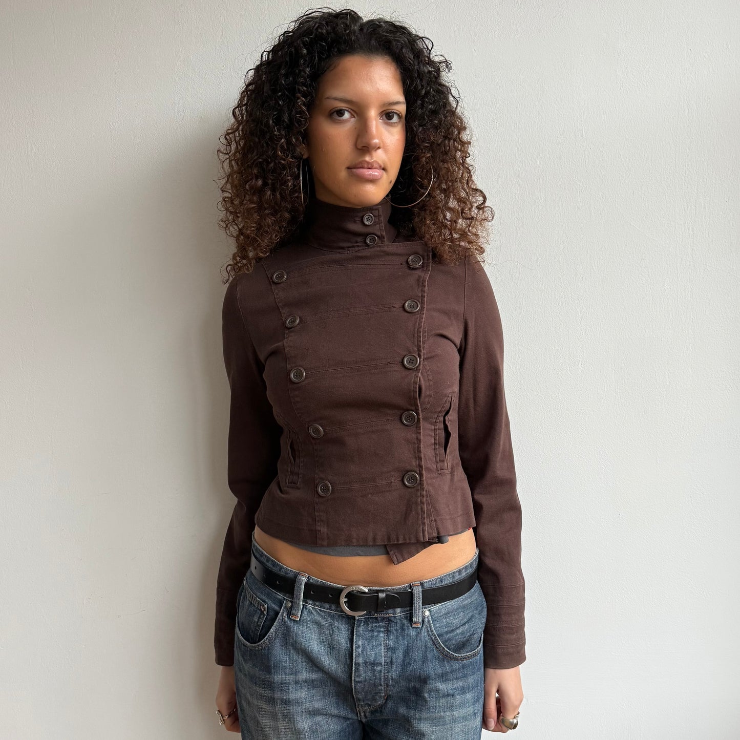 Brown double breasted peacoat - Size XS/S