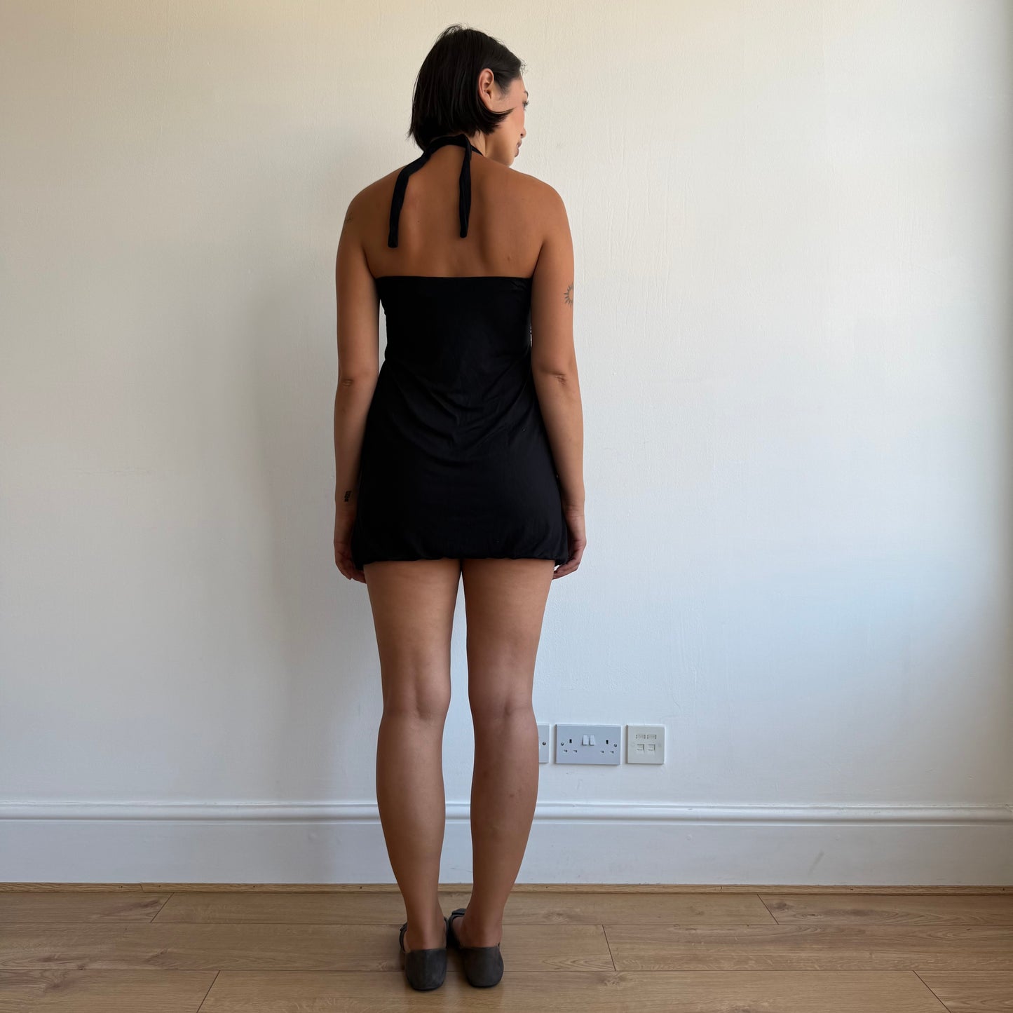 Black bandeau halter dress - Size XS/S