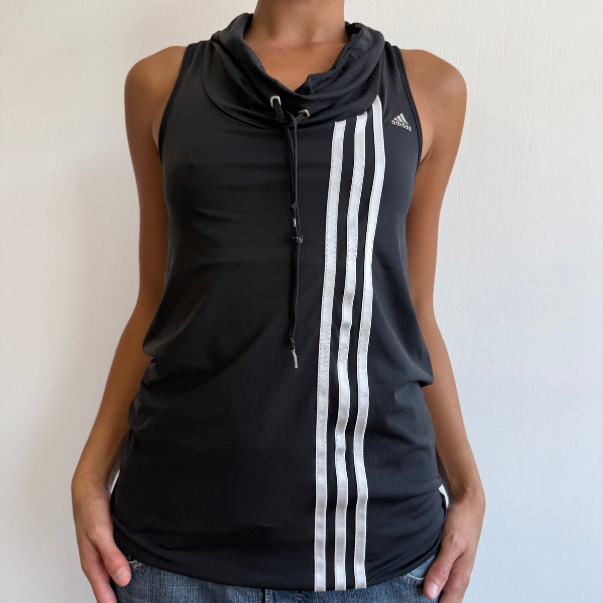 Black Adidas cowl neck top - Size M