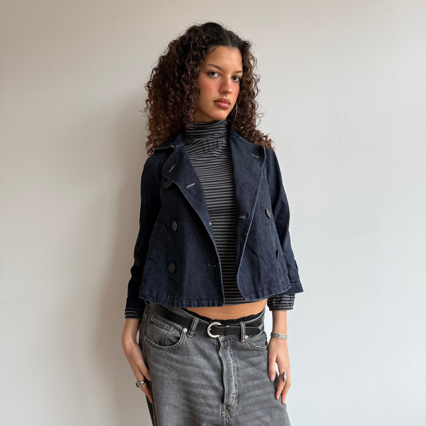 Dark denim peacoat - Size S