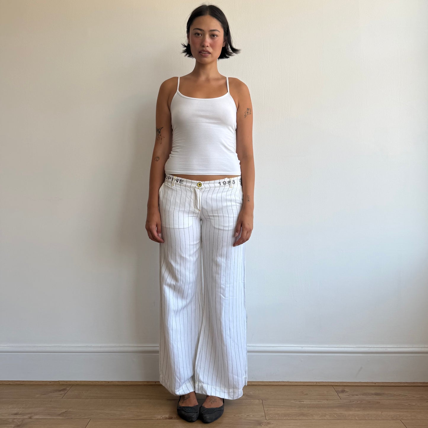 Cop Copine pinstripe linen trousers - Size S