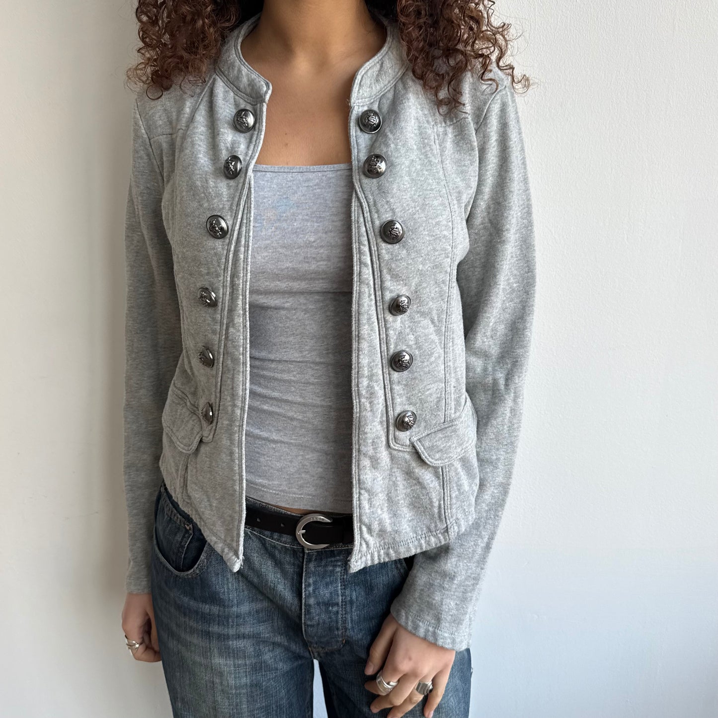 Grey military jumper - Size S
