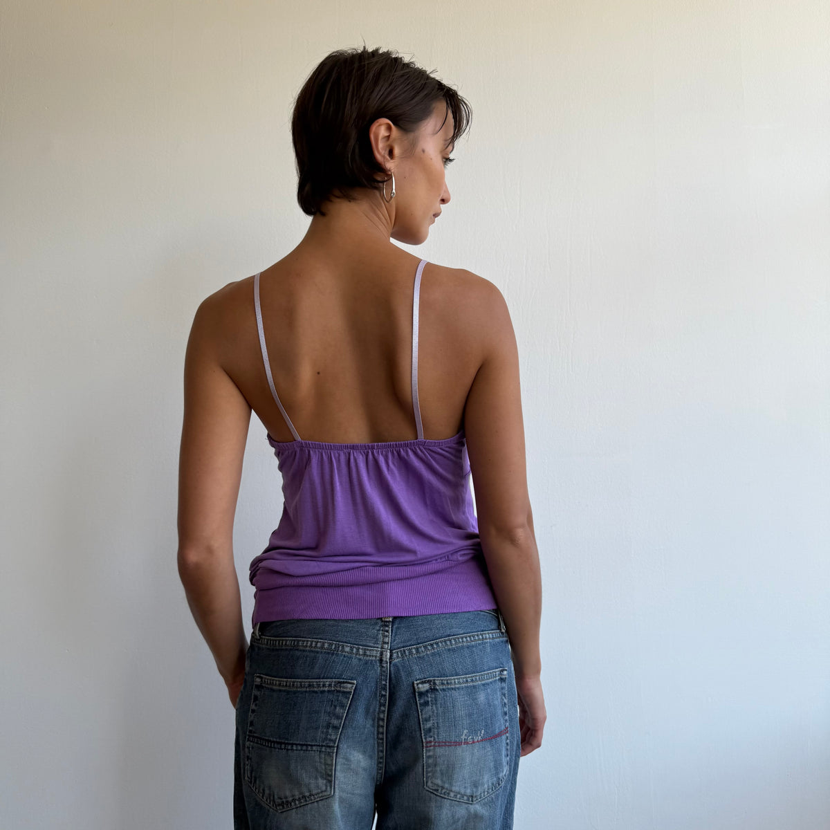 Purple v-neck top - Size S