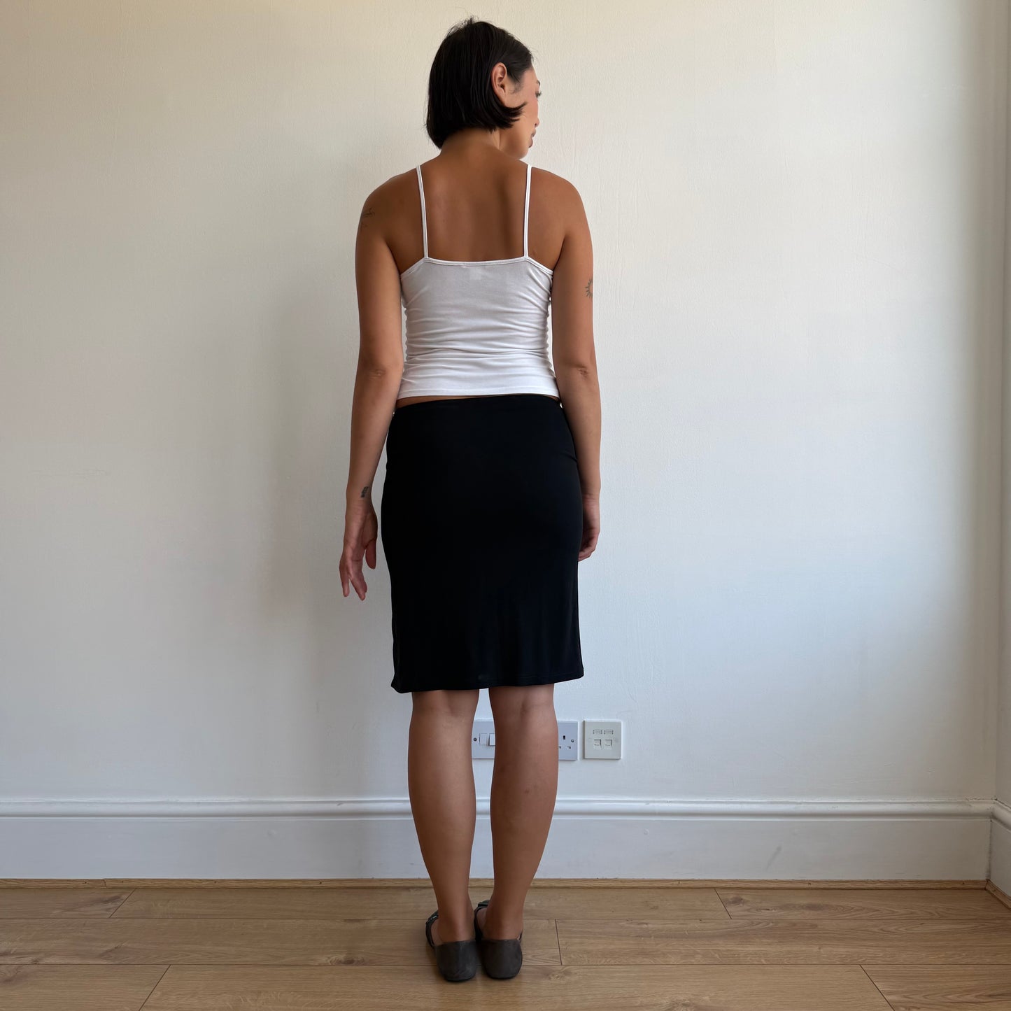 Black Morgan zip midi skirt - Size S