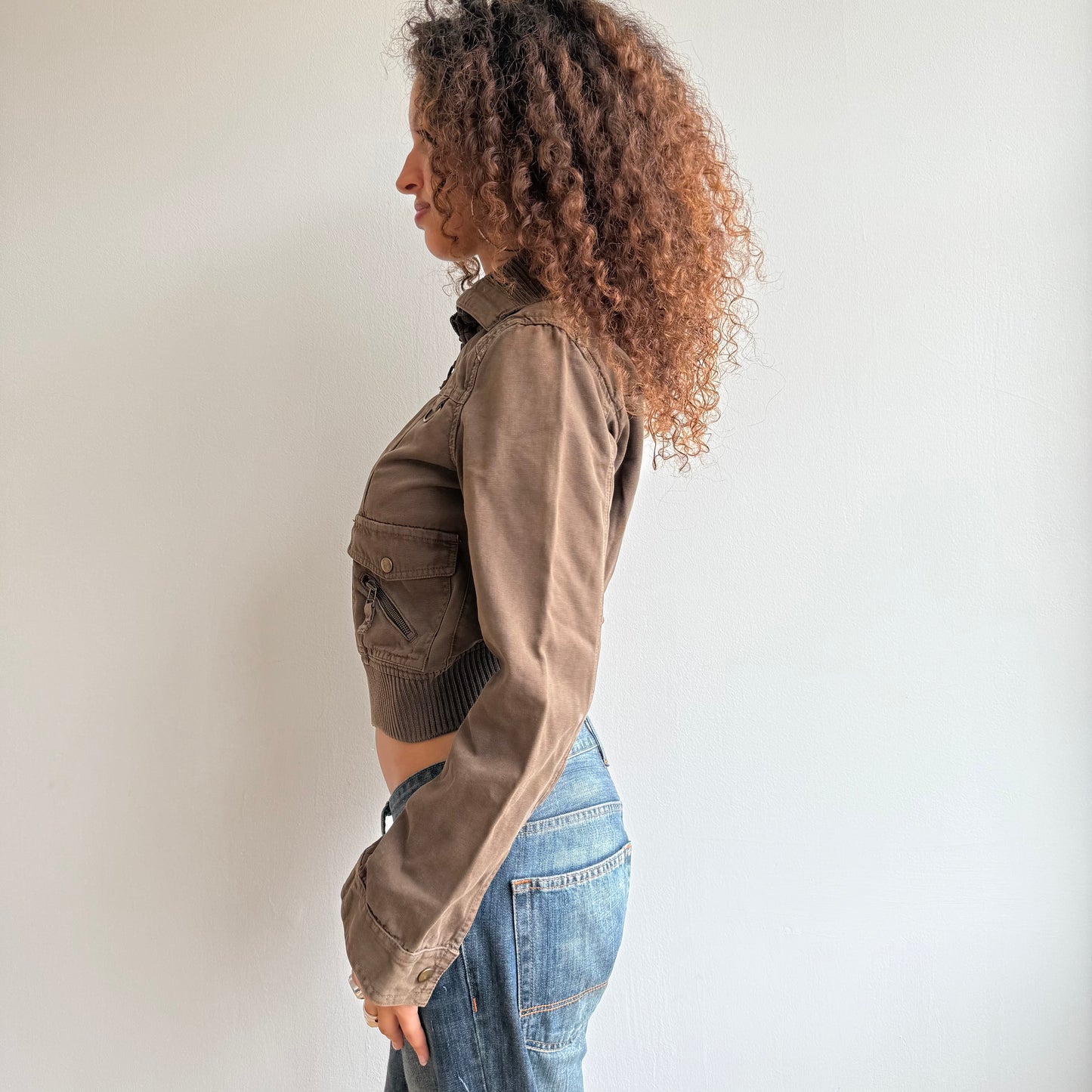 Brown bomber jacket - Size S