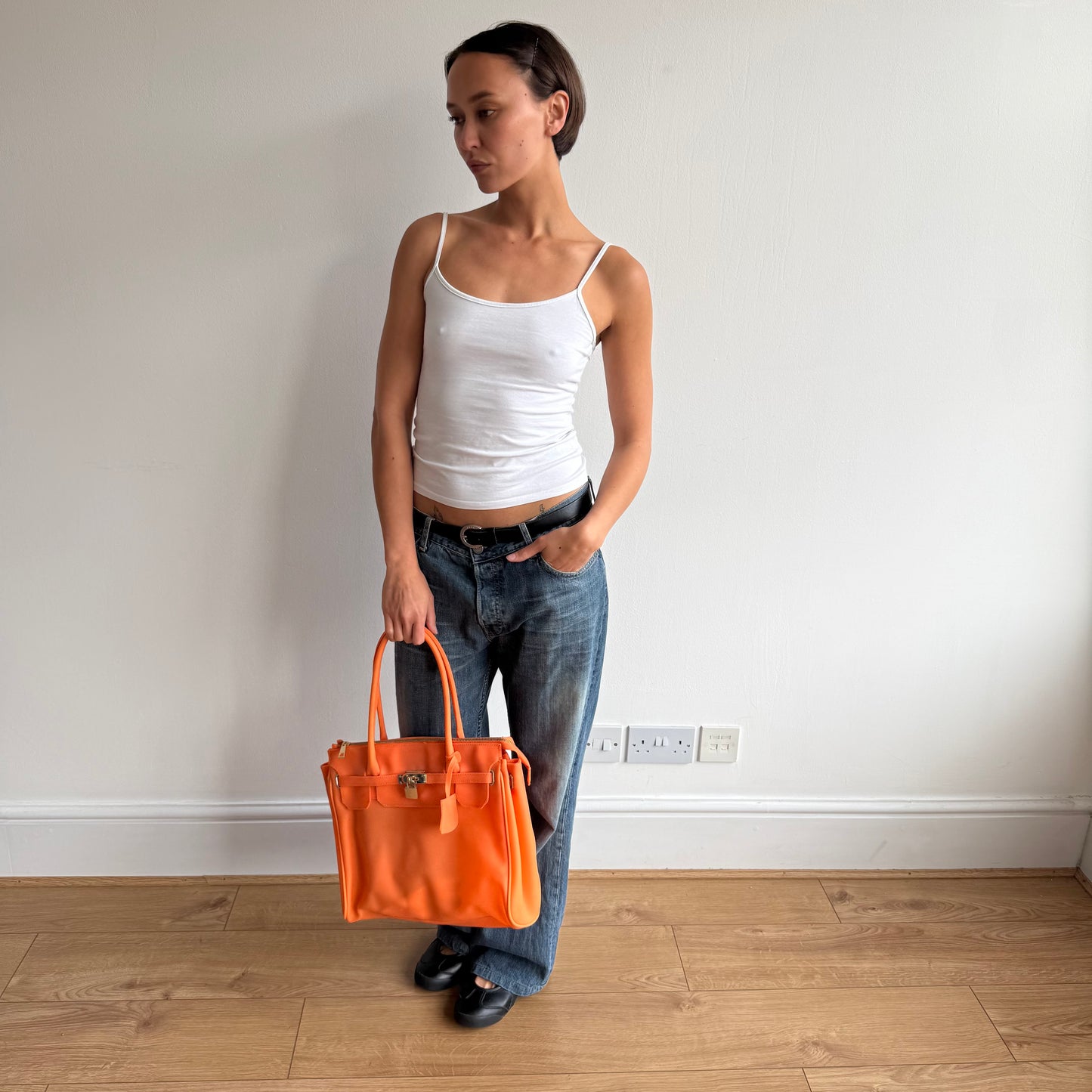 Orange jelly ‘firkin’ bag - One Size