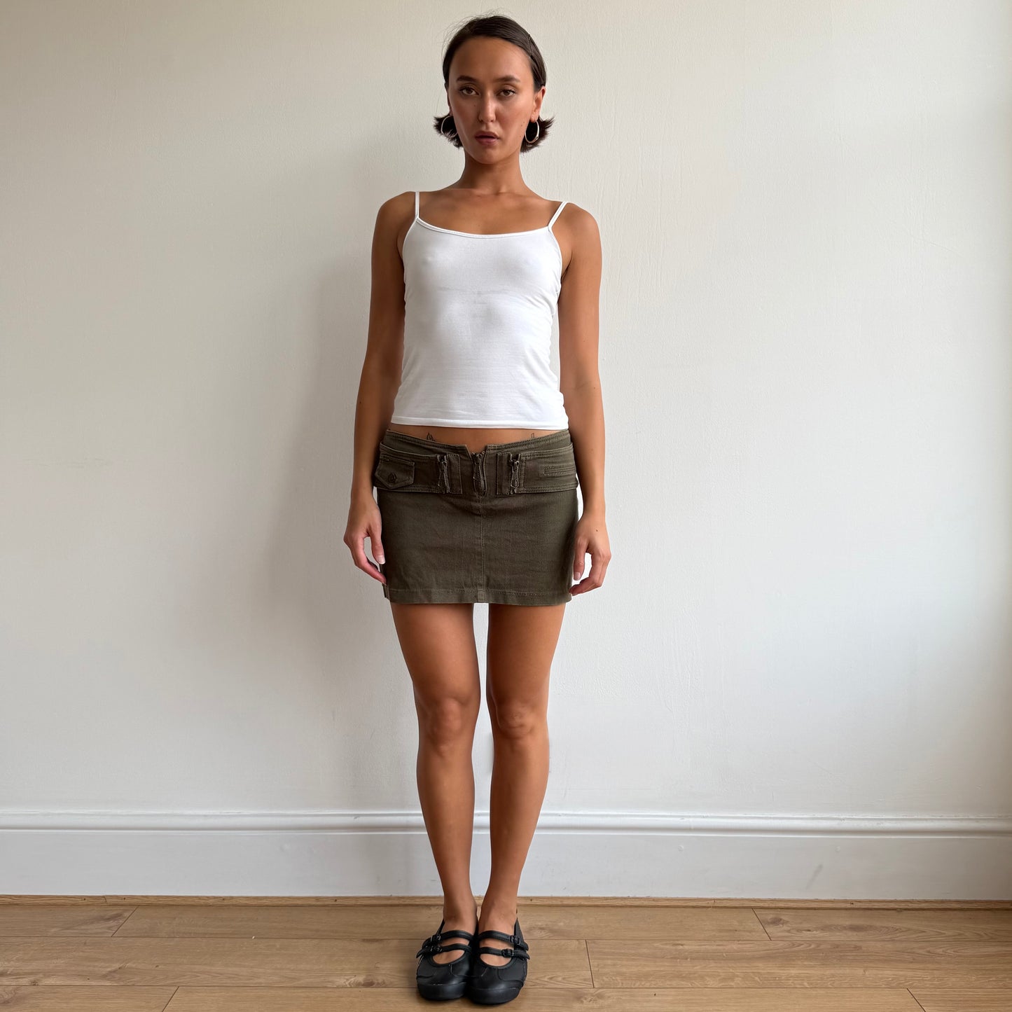 Khaki Morgan mini skirt - Size S