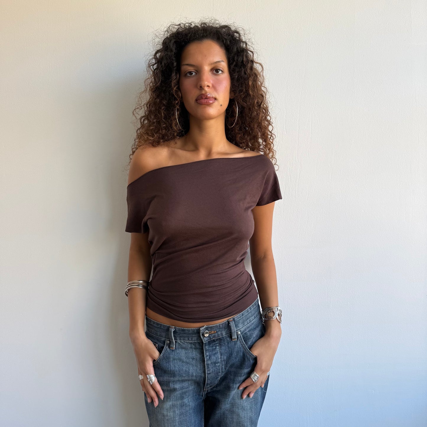 Brown slouchy t-shirt - Size S