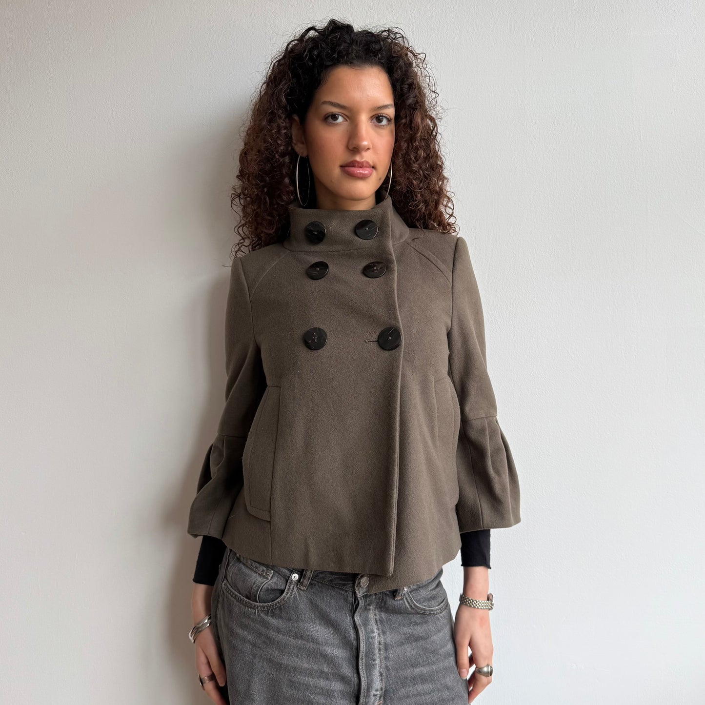 Taupe peacoat - Size S