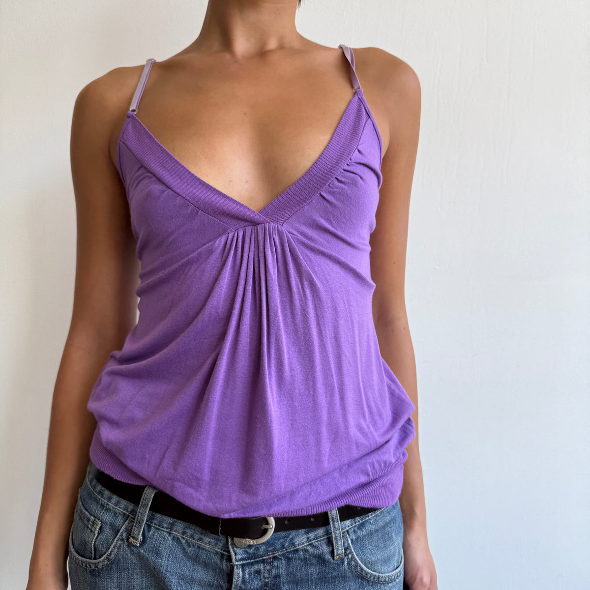 Purple v-neck top - Size S