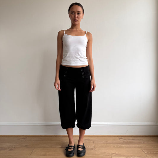 Black button bubble capris - Size S/M