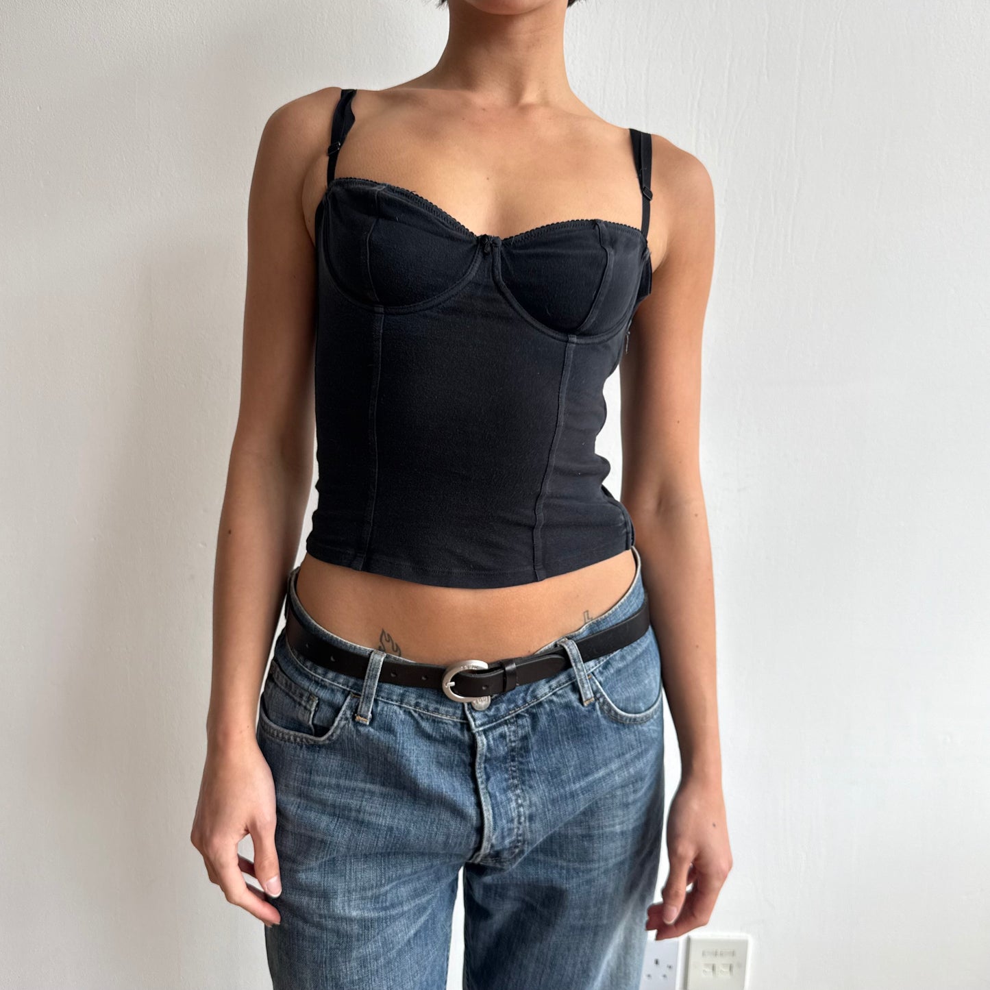 Black corset top - Size XS