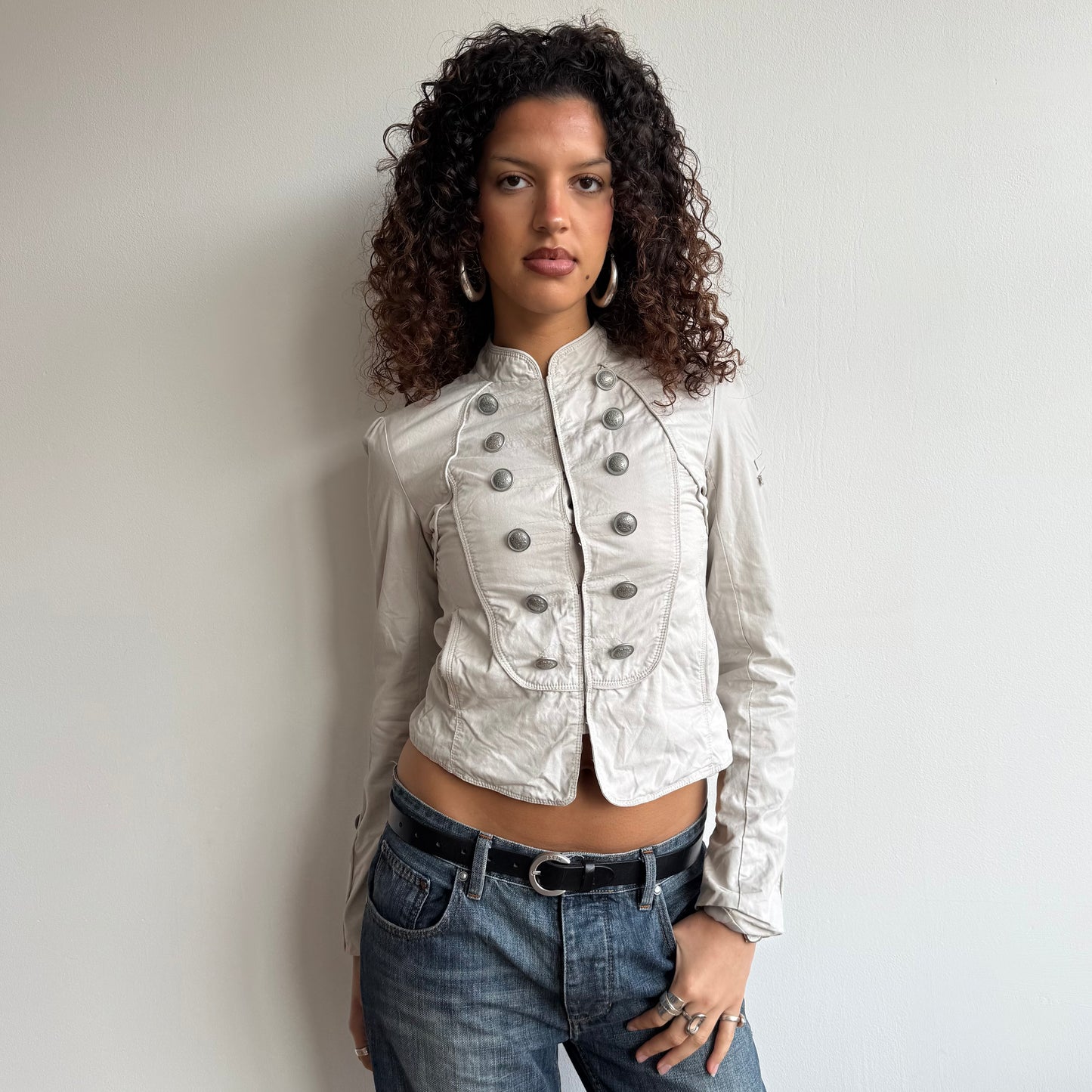 Beige military jacket - Size S