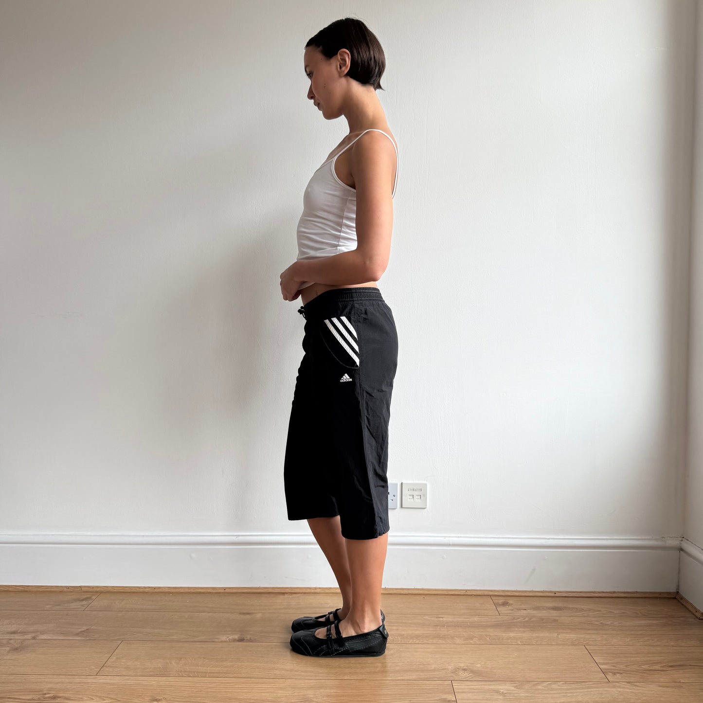 Black Adidas toggle capris - Size S