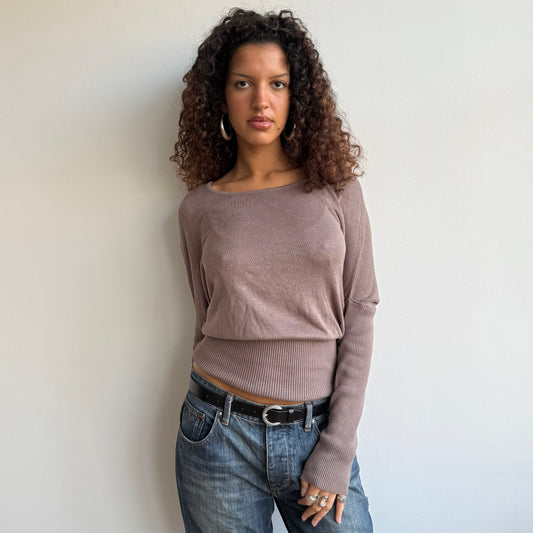 Taupe slouchy knit - Size S