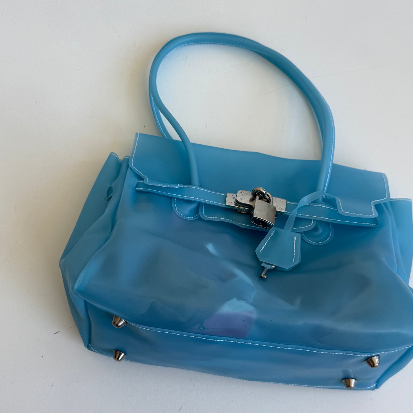 Blue jelly ‘firkin’ bag - One Size