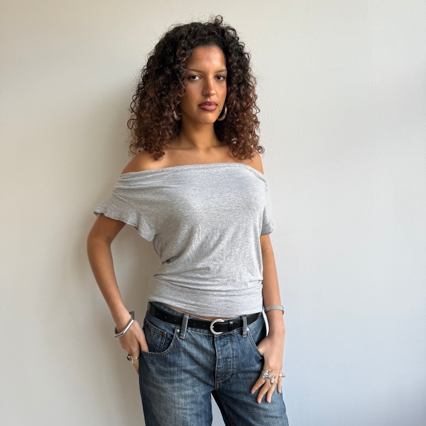 Grey slouchy t-shirt - Size S-M