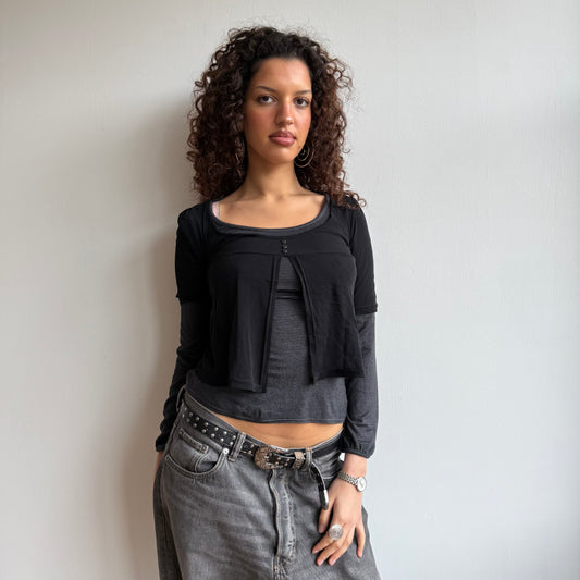 Stripe cardigan top - Size S