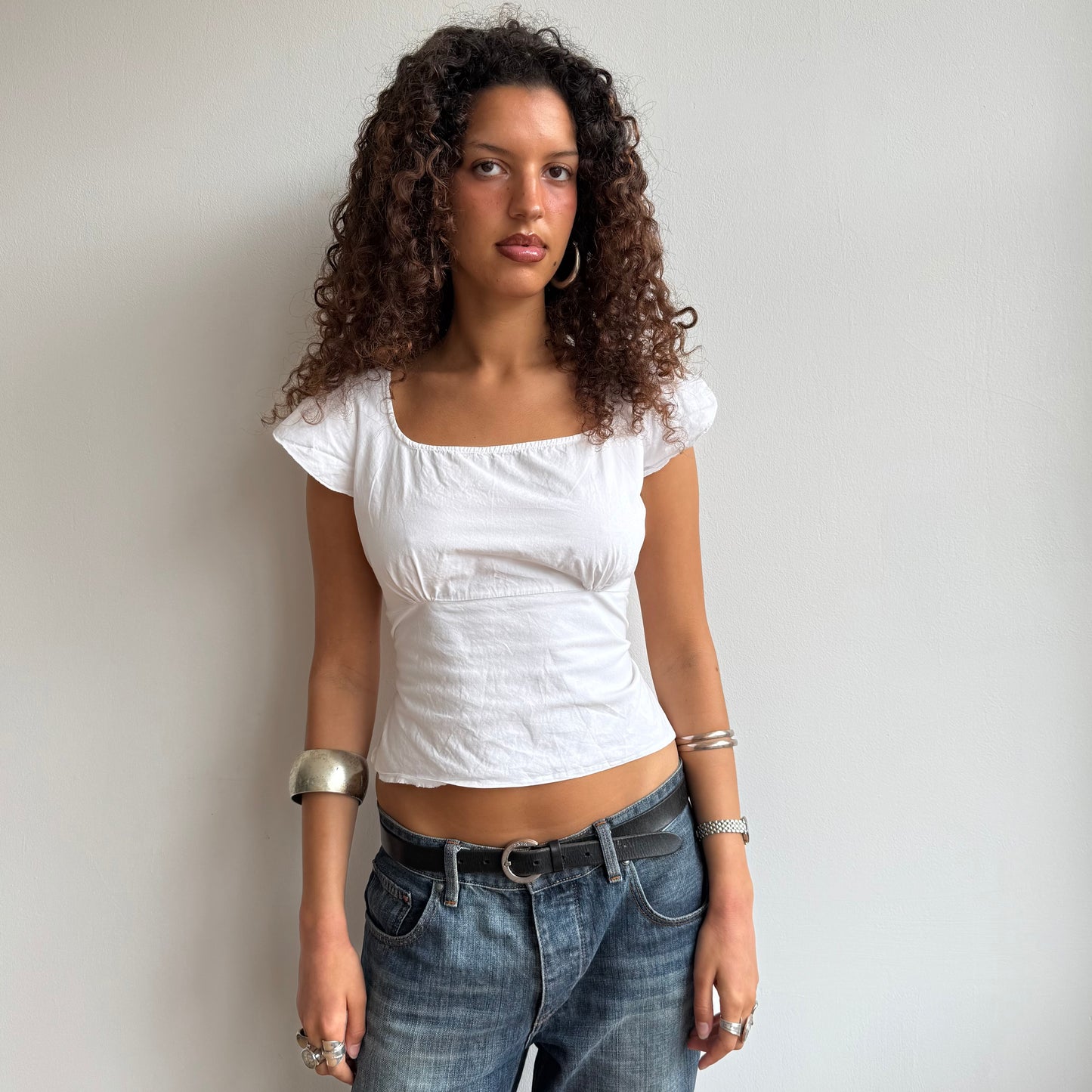 White backless top - Size S