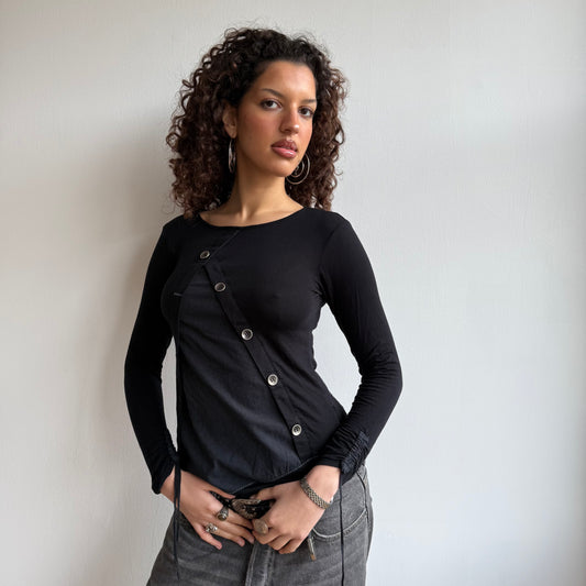 Asymmetric button top - Size S