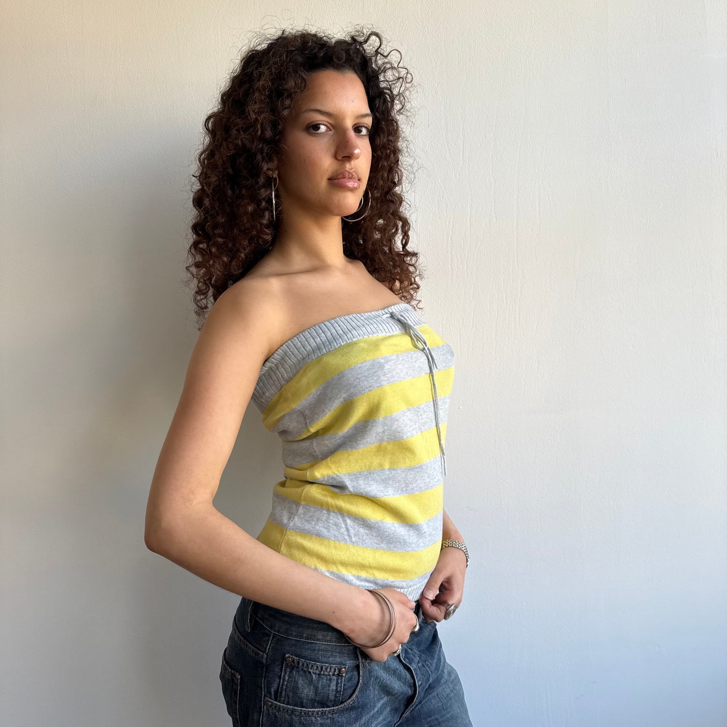 Grey + yellow bandeau - Size M