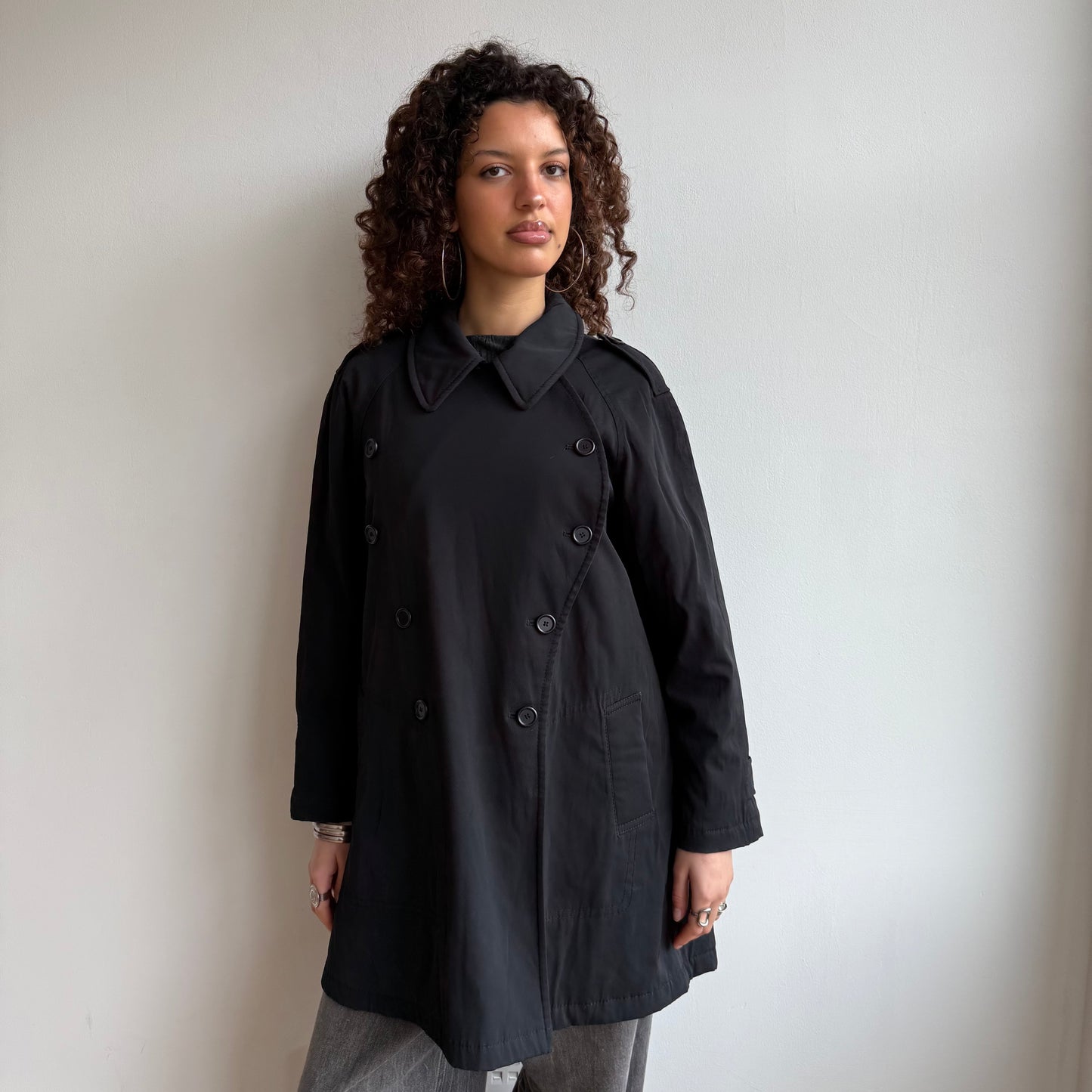 Asymmetric button trench coat - Size M