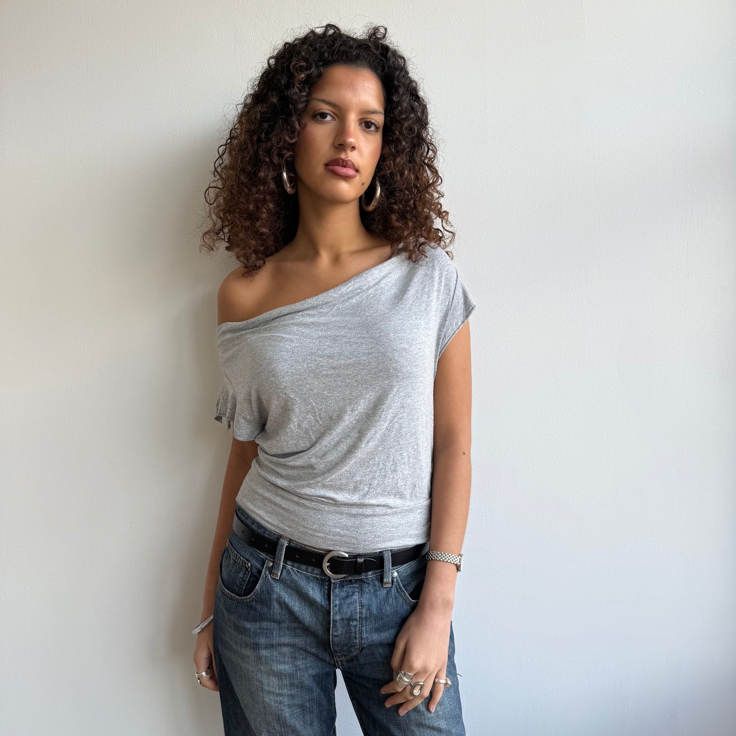 Grey slouchy t-shirt - Size S-M