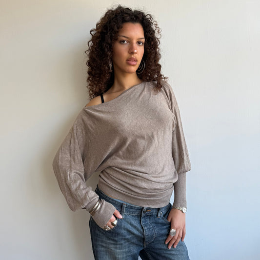 Taupe slouchy knit - Size M