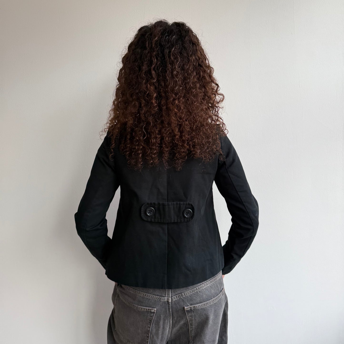 Black swing peacoat - Size S