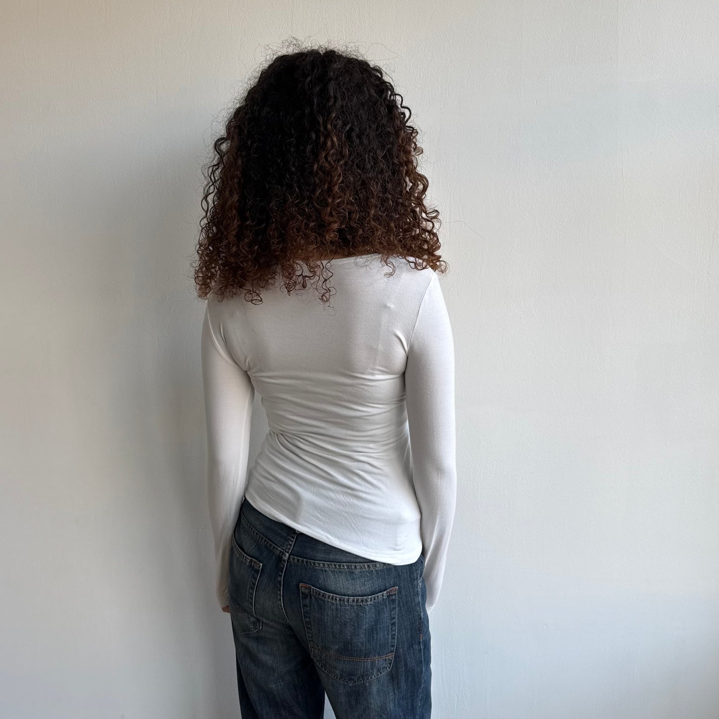 White wrap twist top - Size M