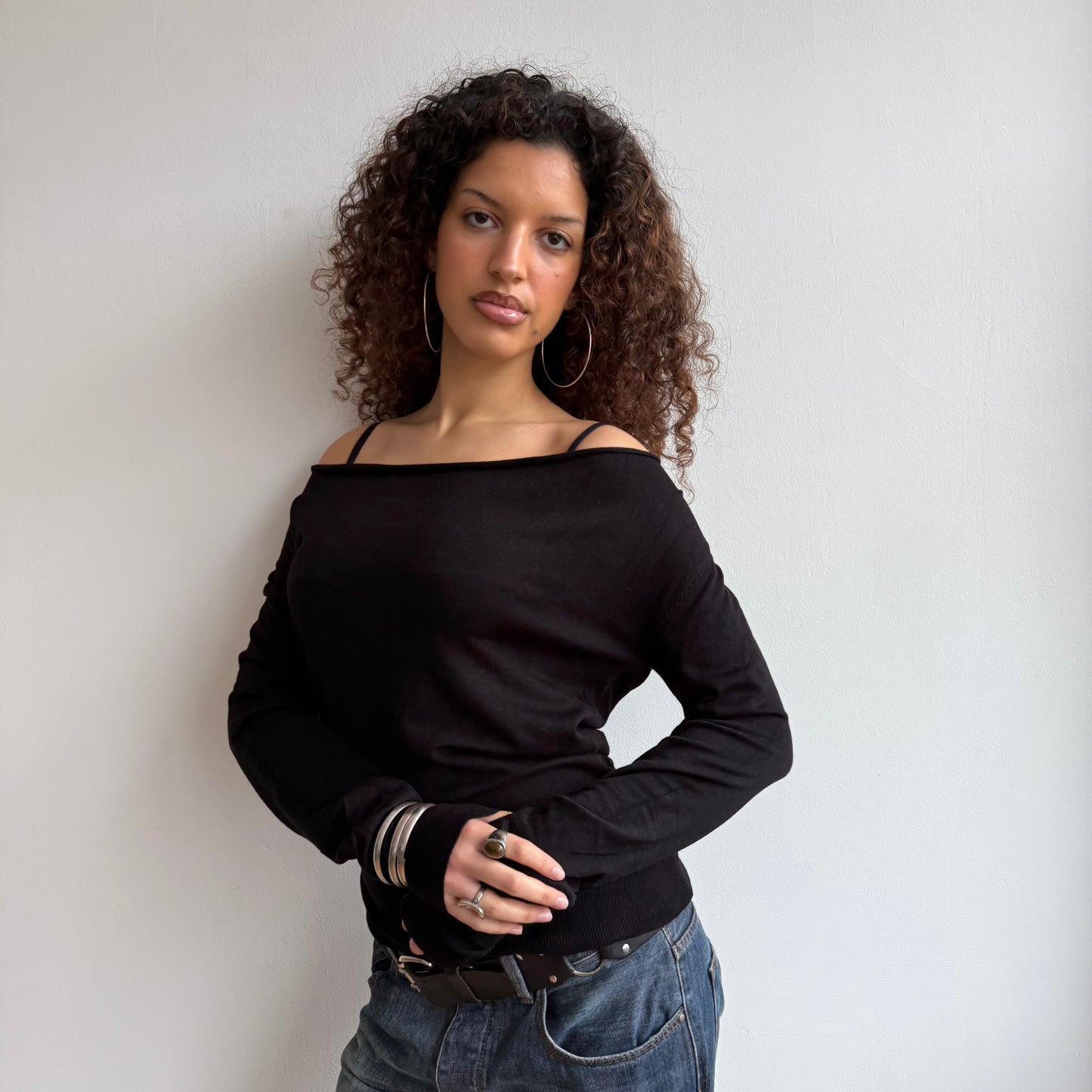 Black slouchy knit - Size S