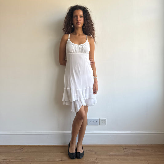 White ruffle dress - Size S