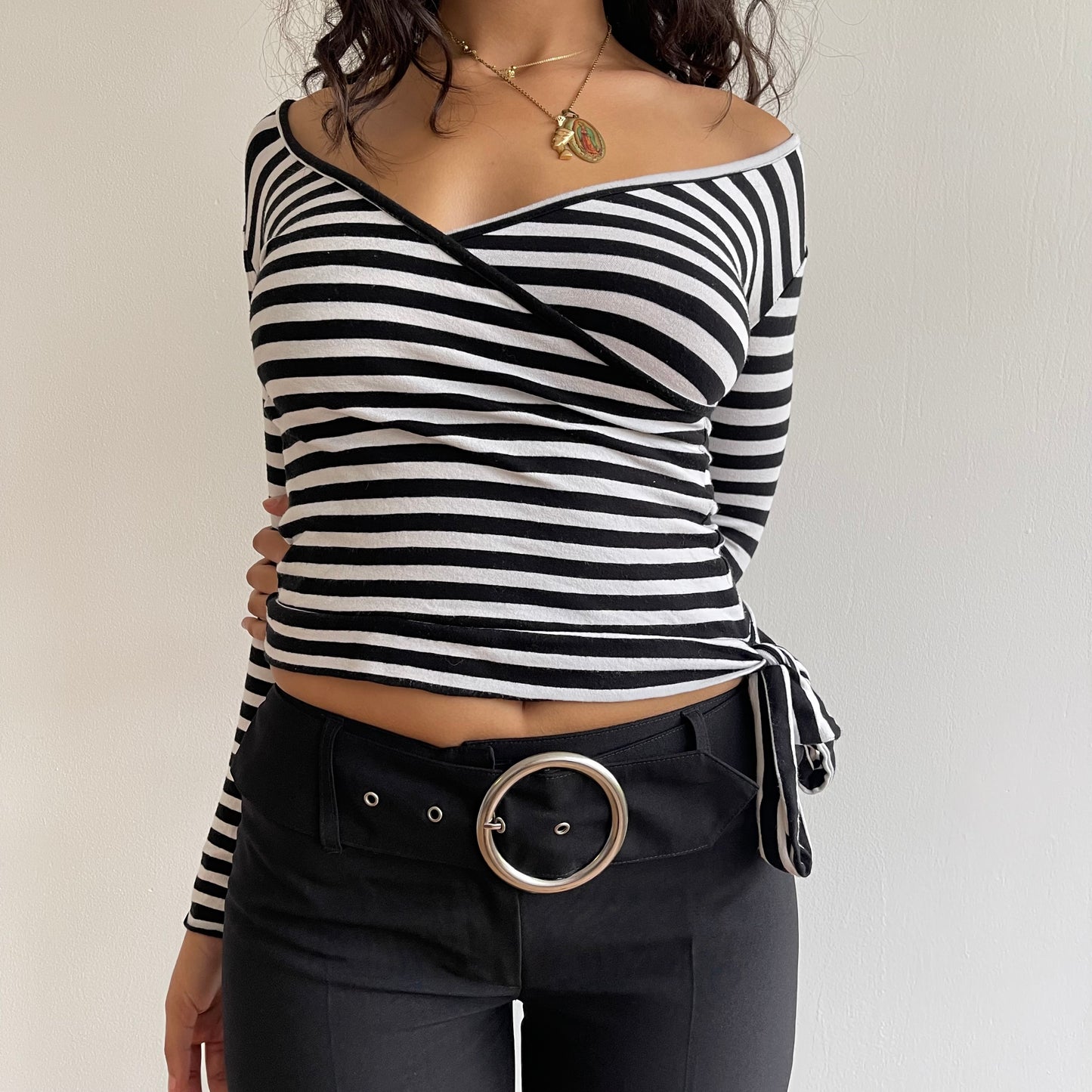 Black O-Ring trousers - Size S