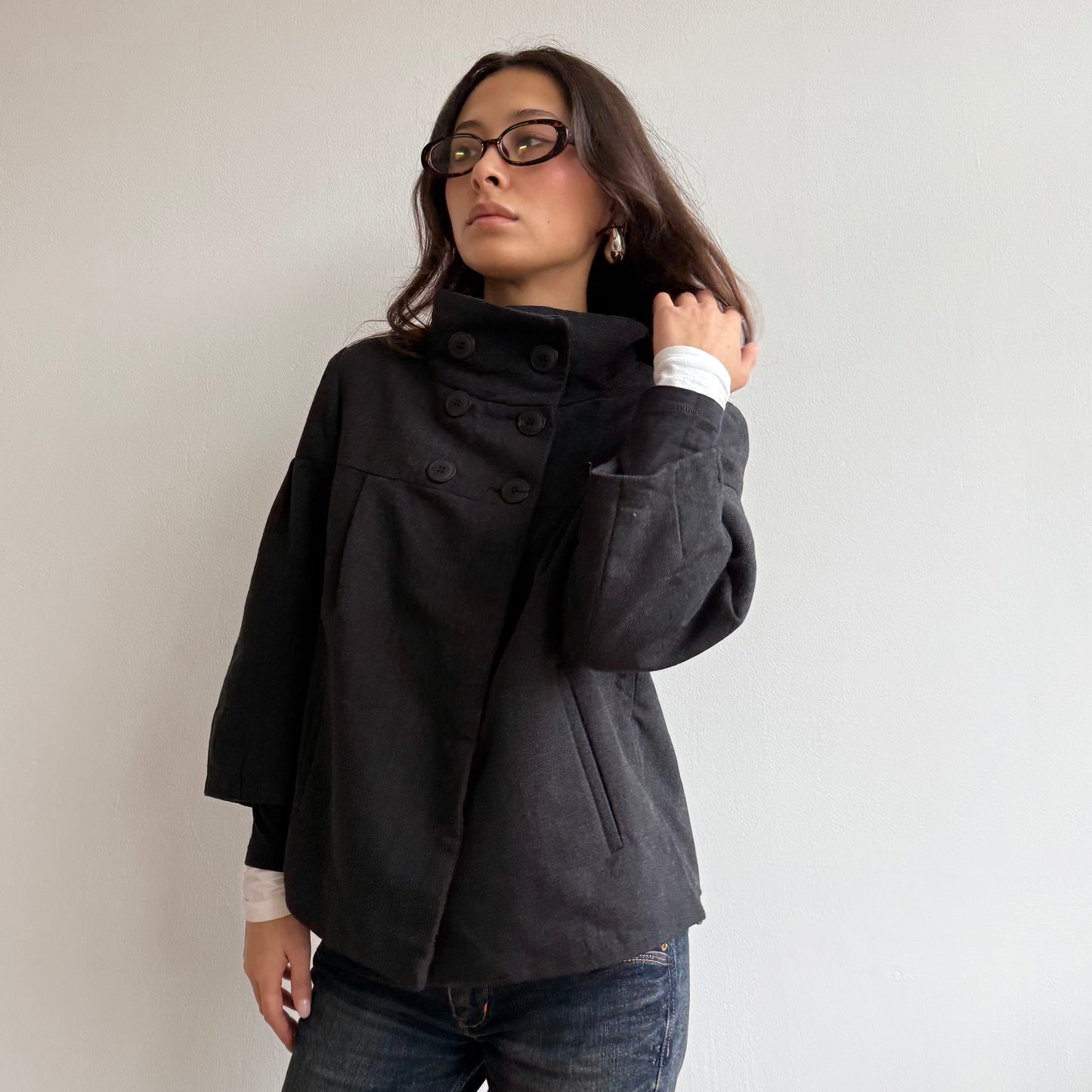 Dark grey swing coat - Size M