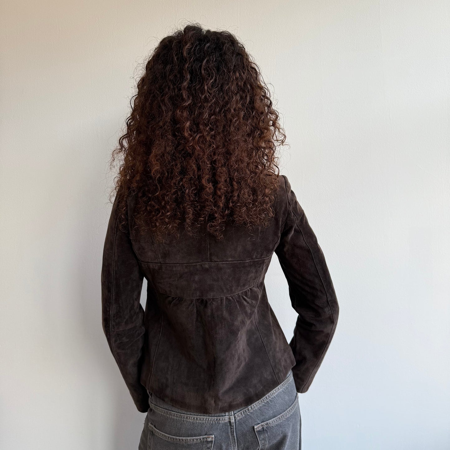 Brown suede peacoat - Size S