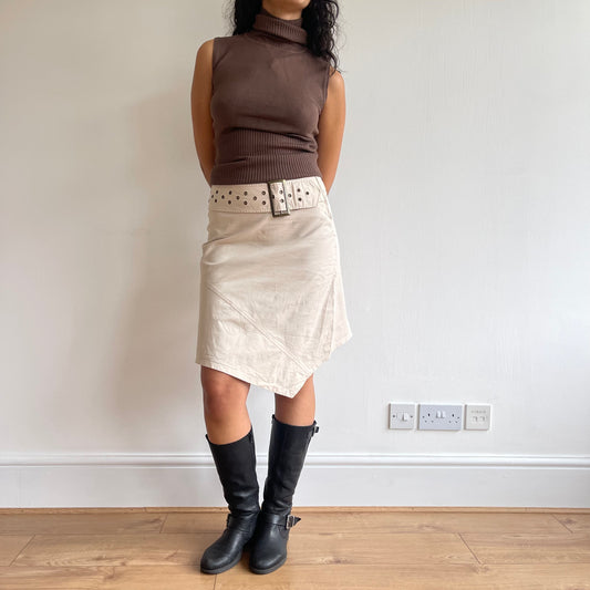 Brown sleeveless roll-neck - Size S