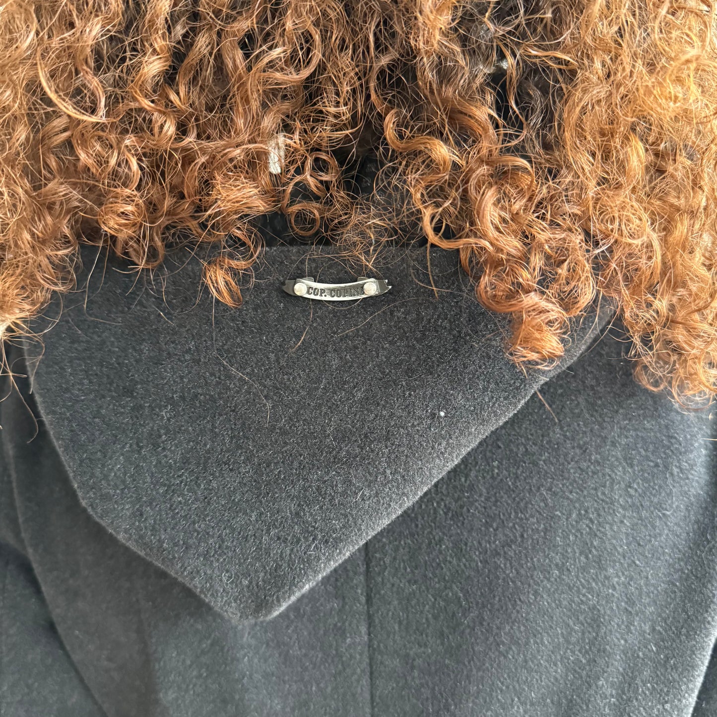 Cop Copine black wool coat - Size S/M