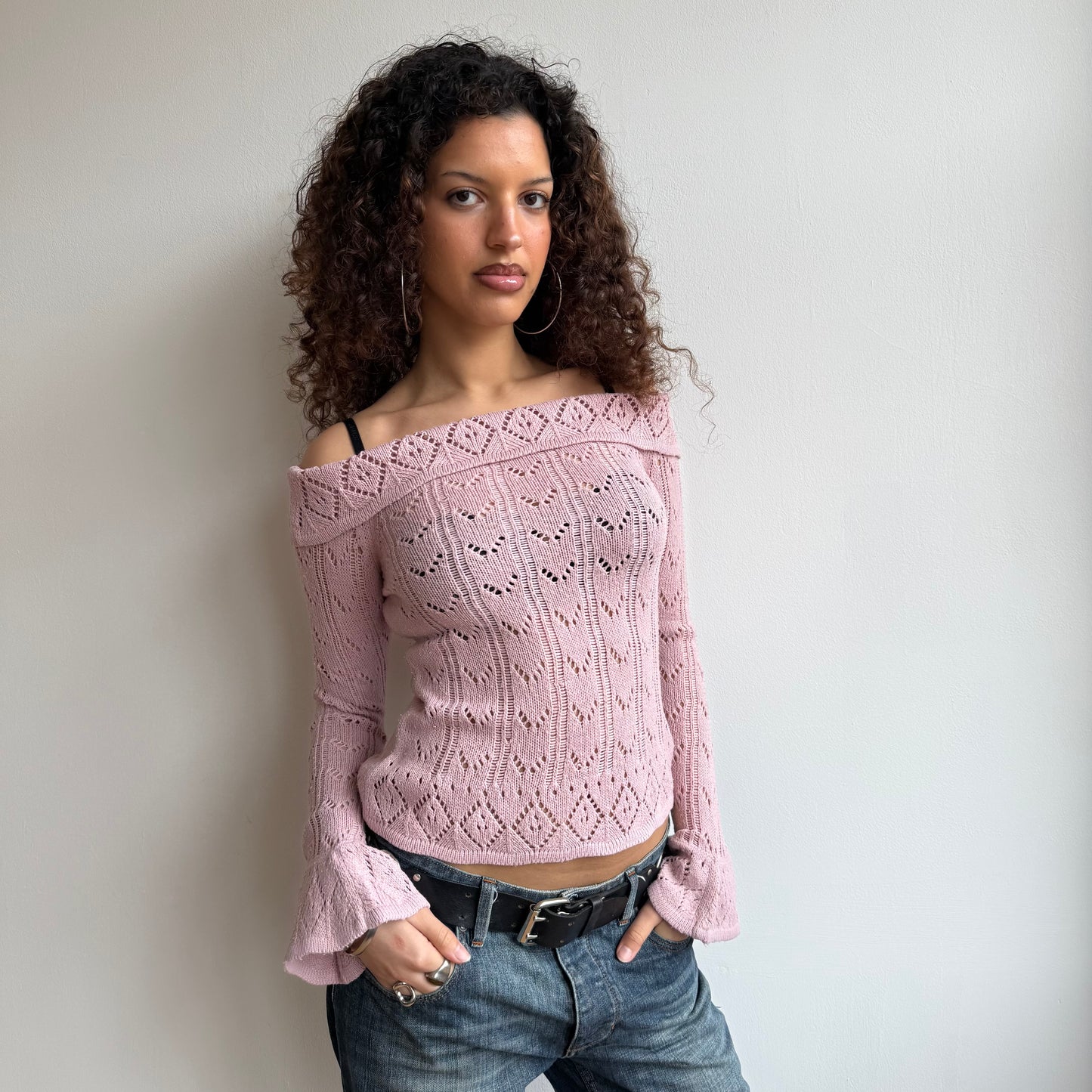 Pink Bardot knit - Size S