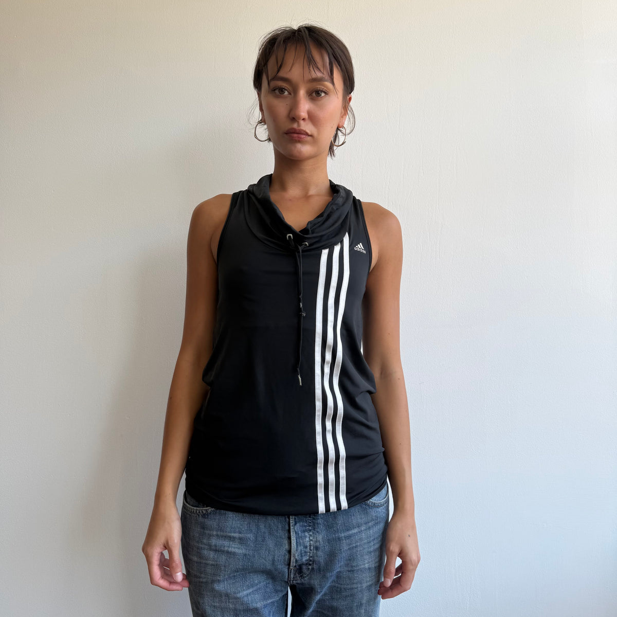 Black Adidas cowl neck top - Size M