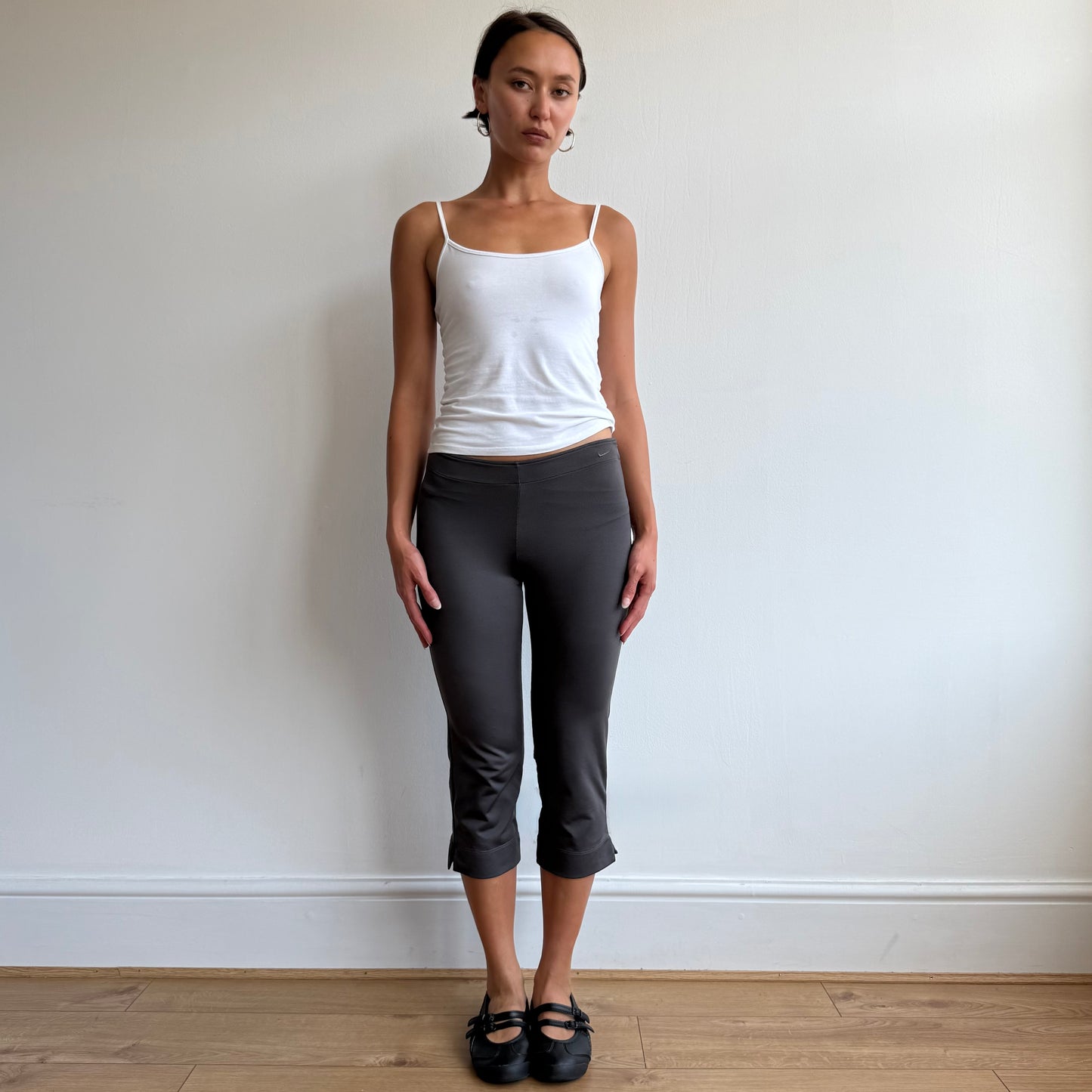 Taupe Nike zip side capris - Size XS